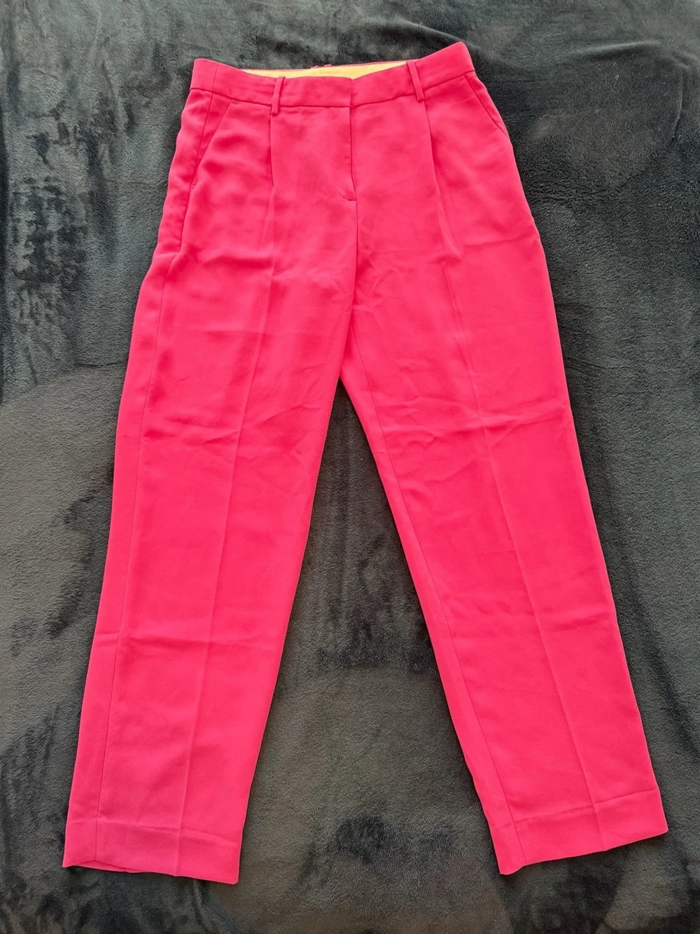 J.Crew Relaxed Drapey Crepe Trouser — Tall, Soft Azalea